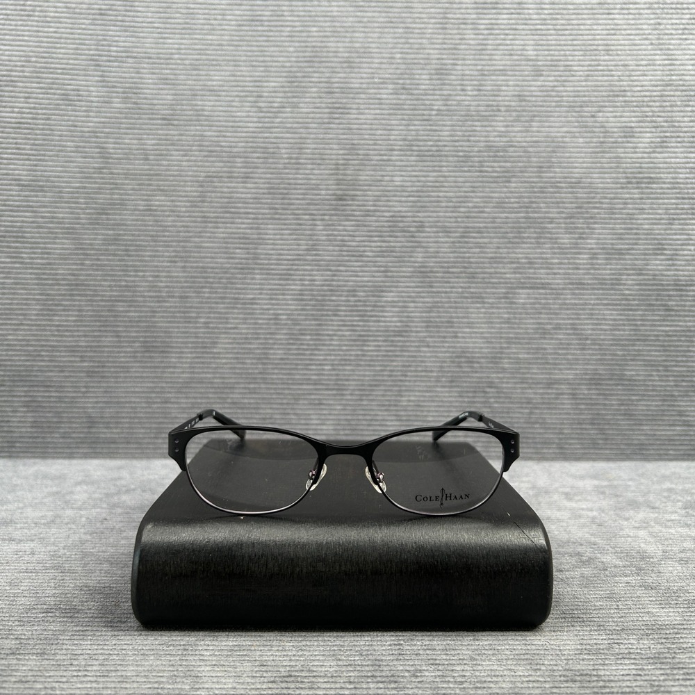 Cole Haan CH 1017 Black Purple Oval Y2k Eyeglasses Frames 49-18-135